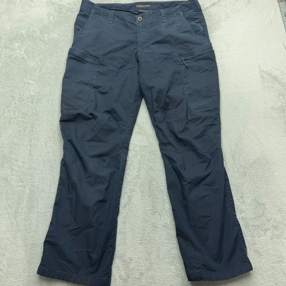 5.11 Tactical Cargo Pants Mens 40x31 Navy Blue Apex Straight Leg Multi Pocket